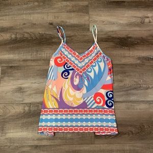 Venus tank top - colorful, adjustable straps, handkerchief hemline